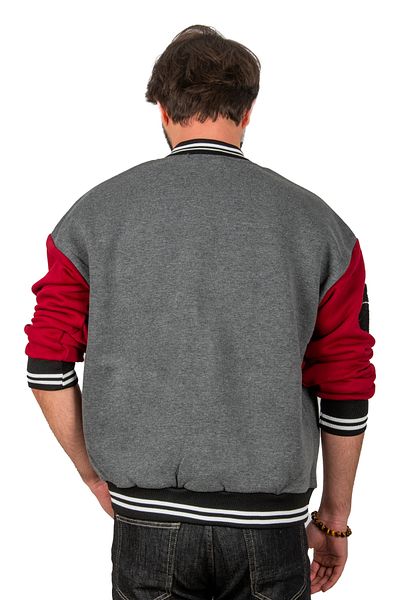 Butik Rizz up Oversize College Jacket Coat with Three Thread Snaps 4764