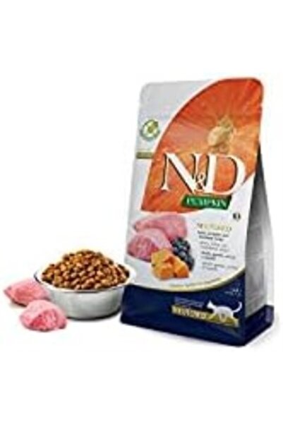 N&D Pumpkin Kuru Kedi Maması, Tahılsız, Kuzu ve Yabanmersinli, Kısırlaştırılmış, Yetişkin, 1.5 kg
