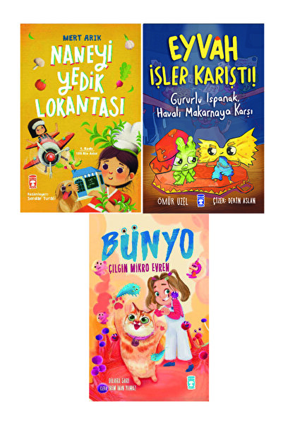 Timaş Çocuk 2. 3. Sınıf Okuma Seti 3 Kitap Naneyi Yedik Lokantası-Tadım Kaçtı...