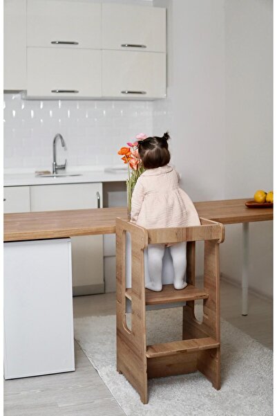 er dekoratif mobilya Çok Fonksiyonlu Çocuk Öğrenme Kulesi