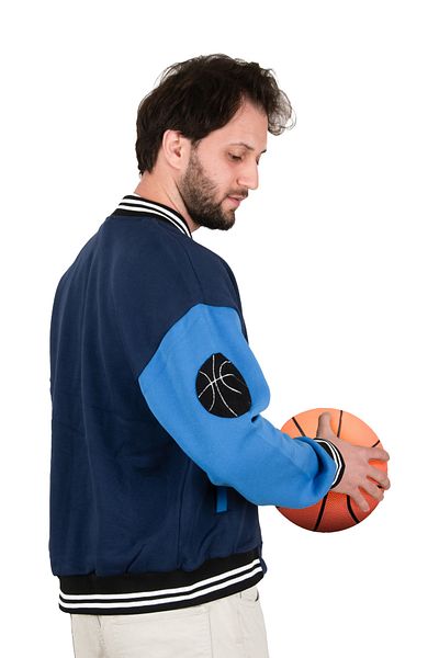 Butik Rizz up Голямо колежанско яке с тройна нишка 4764