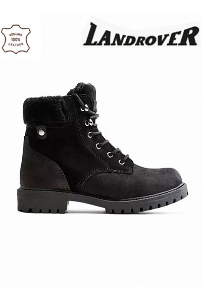 Land Rover Landrover Black (36-42) Nubuck Γνήσιες Δερμάτινες Μπότες 1ης Κατηγορίας (παραγωγή στο εξωτερικό)