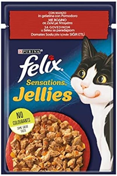 FELIX Sensation Sığır & Domatesli Kedi Yaş Maması (26 x 85 gr)