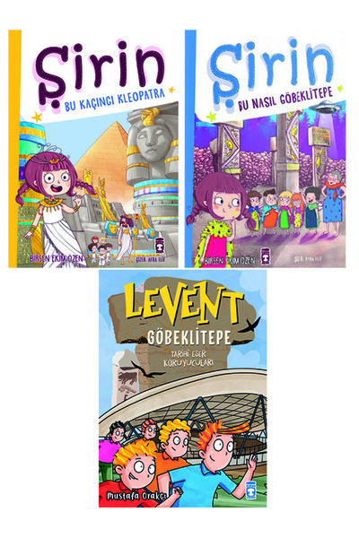 Timaş Çocuk 3. 4. Sınıf Okuma Seti 3 Kitap Şirin Bu Nasıl Göbeklitepe-Şirin Bu Kaçıncı Kleopatra-Levent Göbeklit