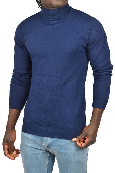 Butik Плетено поло Rizz Up с шарки и пълна яка 5497