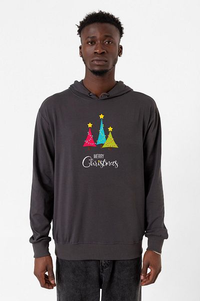Tshirthane Smoked Ανδρικό Hoodie 2ip - Καλά Χριστούγεννα