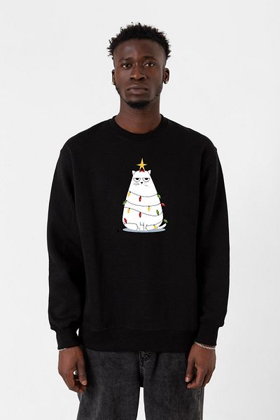 Tshirthane Мъжки суитшърт Grumpy Christmas Black 2ip