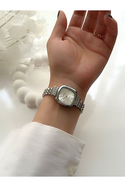 Forsining -Ceshdun-(Silver Color) Jubilee Cord Women's Wristwatch