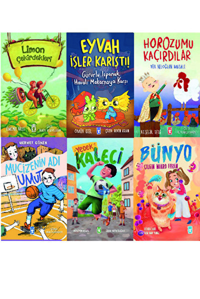 Timaş Çocuk 2. 3. Sınıf Okuma Seti 6 kitap Limon Çiçekleri-Horozumu Kaçırdıla...