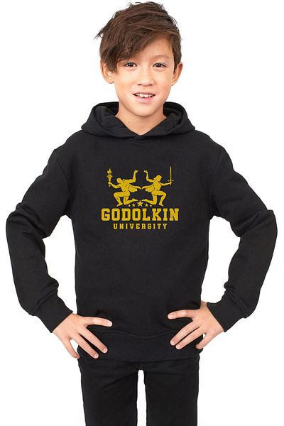 Tshirthane Детски суичър с лого на университета Годолкин, 3 инча