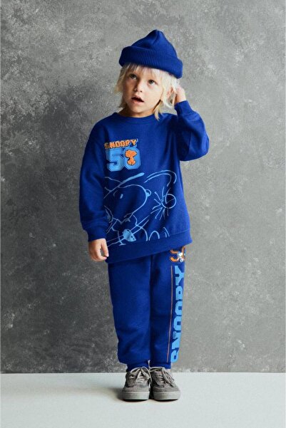 2kids2mom Комплект от суичър и анцуг с бродерия Peanuts Snoopy