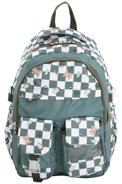 Uniquetrenders Unisex Waterproof Checkered Colorful School Bag Backpack