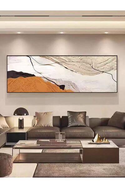 Home in Joy Yatak Başı  El Yapımı Yağlı Boya Tablo 165x64cm