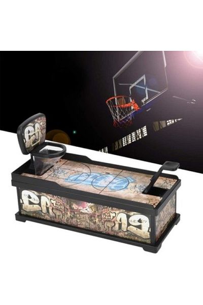Mu Art Ahşap Pampering Fun Basketball Piggy Bank with Basket Throw