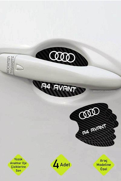 Kocamın Tasarımı Audi A4 Avant - طقم 4 قطع من الكربون المضاد للخدش والرقائق