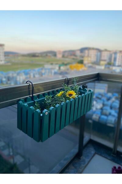 kartepe bahçe İstanbul Balkon Çit Saksı Askılı 9 Litre _Askı Aparatı dahildir.