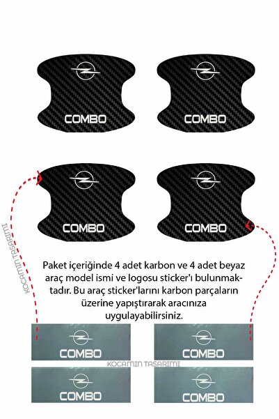 Kocamın Tasarımı Suitable for Opel Combo Model - Carbon Pattern, Scratch Protection and Aesthetic Foil Suit