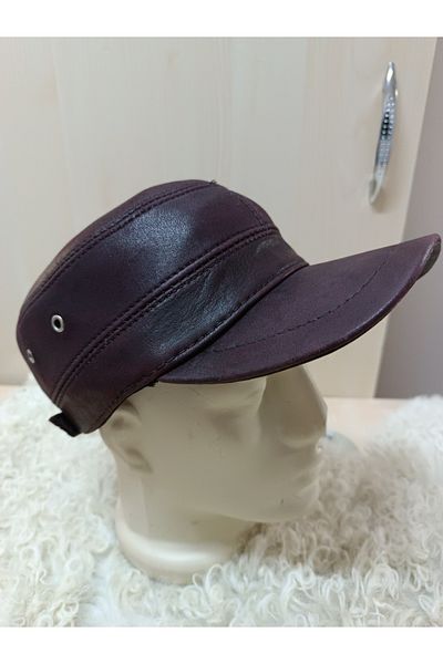 hoaryage Castro Hat with Genuine Calf Leather Headphones, Lining, Back Adjustable Elastic