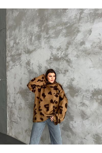 asur boutique Дамски пуловер Selanik с яка на точки Asur Boutique