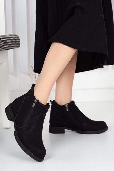 KOCAMANLAR Ayakdaş 2016 Жіночі черевики з подвійною блискавкою та плоскою під...