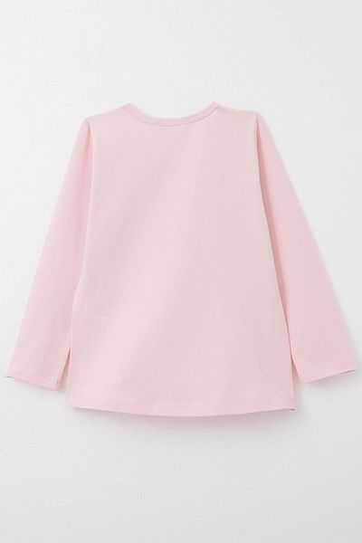 Breeze Tricou cu mânecă lungă pentru fetiță cu text fluture imprimat 3-8 ani, roz