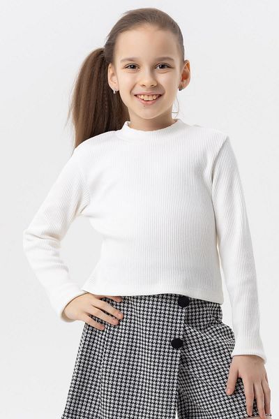 Breeze Μακρυμάνικο T-Shirt Crop για κορίτσια 9-14 ετών, εκρού