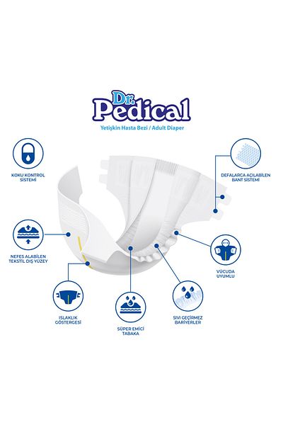 Dr.Pedical 90 Small Size Waistband Patient Diapers