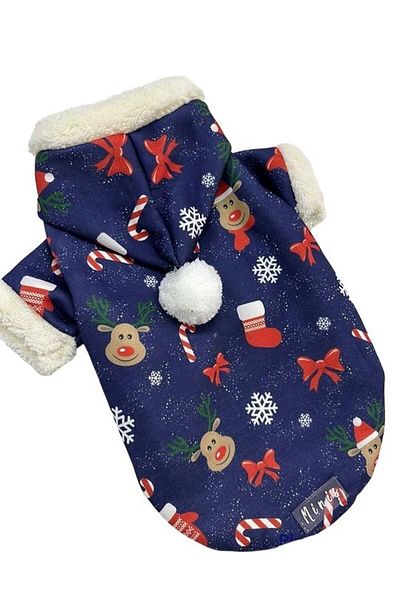 MİNİŞ PET BUTİK Miniş Xmas Deer Small-Medium Breed Dog Christmas Sweatshirt