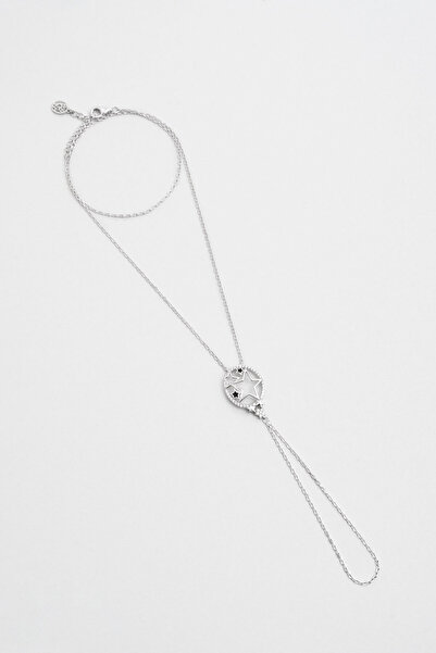 So CHIC... Aşk Yıldızı 18 Ayar Beyaz Altın Kaplama 26 Cm Gümüş Şahmeran