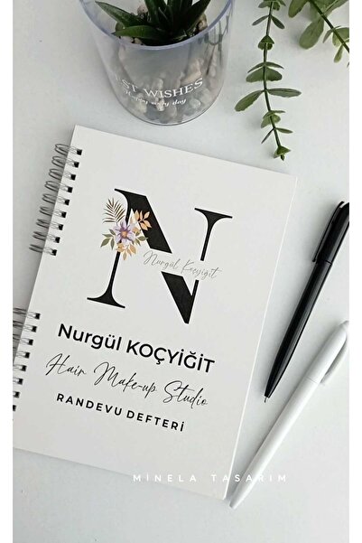 Minela İsme Özel Randevu Defteri A5 Ebat(15X21CM) 100 Sayfa (KAPAK ÜZERİNE YA...