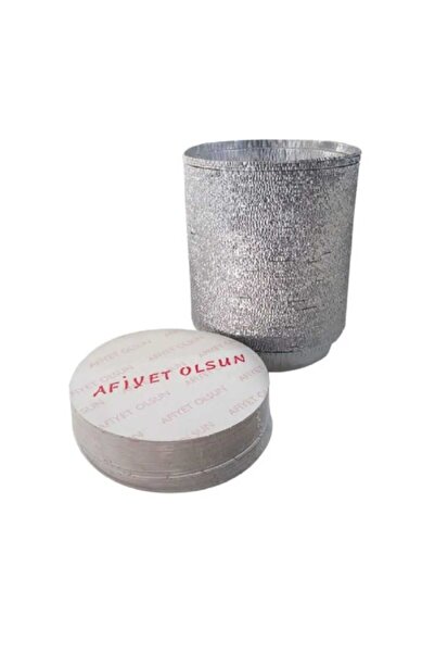 shop وعاء كنافي ألومنيوم + غطاء 100 قطعة في المجموعة