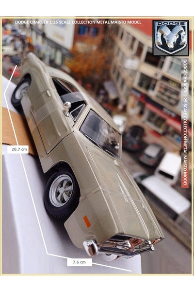 OYUNCAKSAHİLİ Dodge Charger RT 1969 Model Diecast Metal 1.25 Ölçek Koleksiyon...