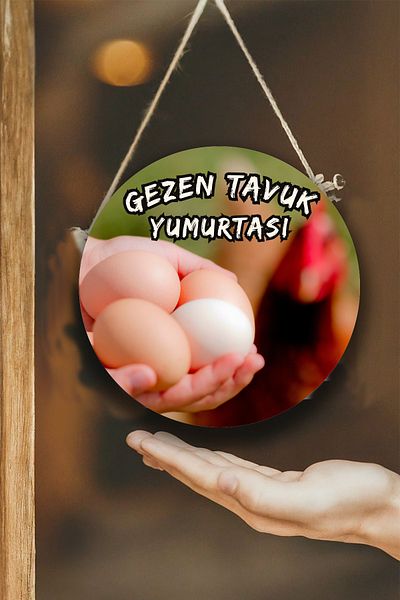 Nod Gezen Chicken Egg Shop - Κρεμάστρα μονής όψης, λεπτομέρεια τοίχου και πόρτας, καθημερινό στολίδι αυγών