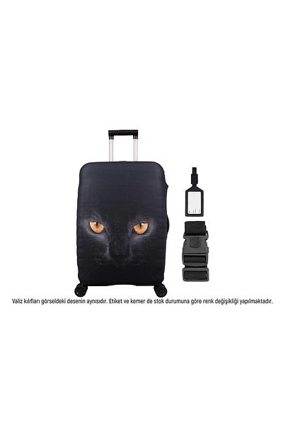 Bagacar Husă pentru valiză Cat, centură pentru valiză, etichetă pentru valiză