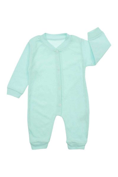 dinamik çocuk Flexible Unisex Baby Romper - 100% Cotton, Solid Color, Snap Fastener, Newborn Baby, 1-3-6 Months