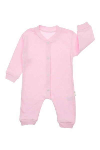 dinamik çocuk Flexible Unisex Baby Romper - 100% Cotton, Solid Color, Snap Fastener, Newborn Baby, 1-3-6 Months
