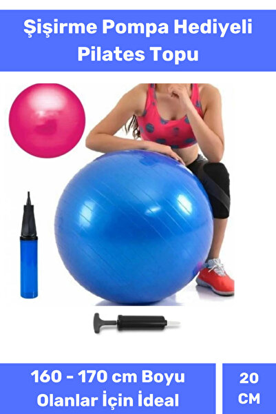 Lidyacottone Mini Gymball 20cm plava lopta za pilates i balansiranje, profesi...