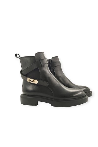 Oneka Shoes 124023 H1001 Men's Casual Boots with Lock Buckle