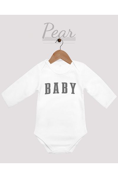 Pear Wear 1 Month, 3 Month, 6 Month, 9 Month Gender Party Baby Bodysuit - Printed Bodysuit