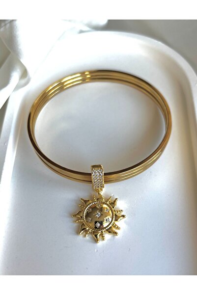 LUZ Güneş Charmlı Üçlü Ajda Bilezik