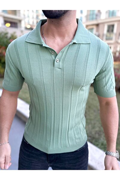 elkumoda Polo Neck Slim Fit T-Shirt - Breathable, Anti-Sweat Darksim