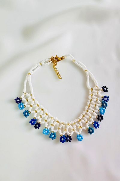 PETEK AKSESUAR Flower Anklet - Beaded Handmade