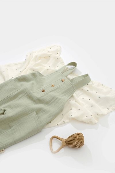 BabyCosy بذلة جيب من الموسلين العضوي