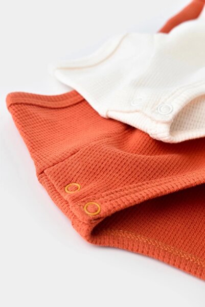 BabyCosy Waffle 2 Pack Short Sleeve Badi