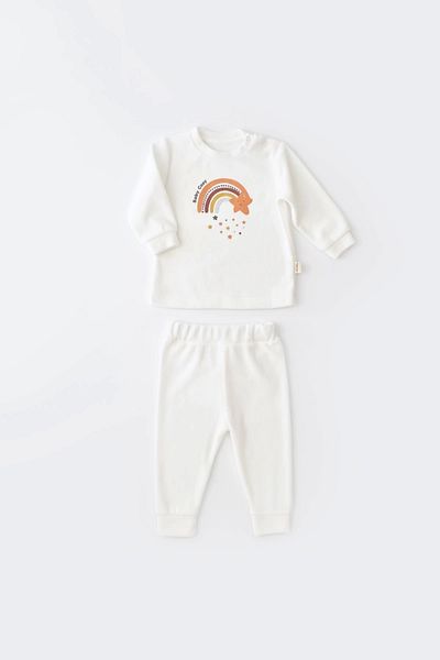 BabyCosy Set pantaloni și cămăși cu mânecă lungă din catifea cu model de stele - Csyk6005