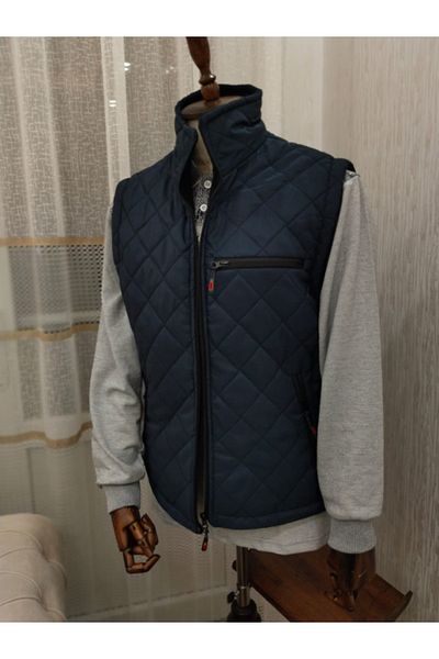 LUSSOLİFE Regular Cut Quilted Inflatable Fleece Dad Vest