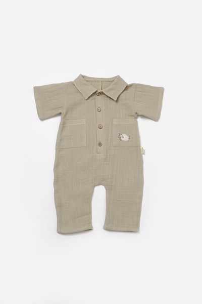 BabyCosy Organic Wear Baby Short Sleeve Romper, 100% Cotton, Baby and Newborn Series - Csym7040