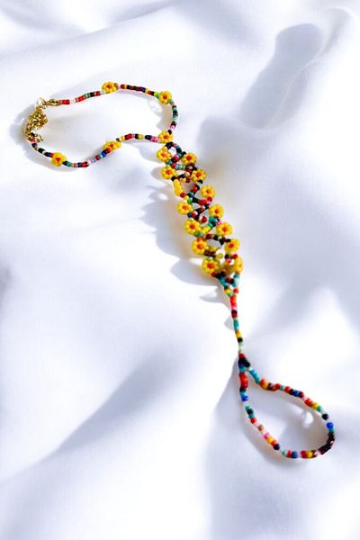 PETEK AKSESUAR Bead Embroidery - Handmade Flower Shahmeran