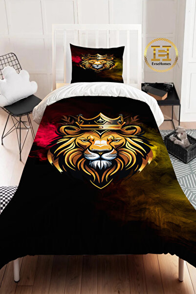 EVSEHOMES Lion Duvet Set (Duvet - Pillow Case)