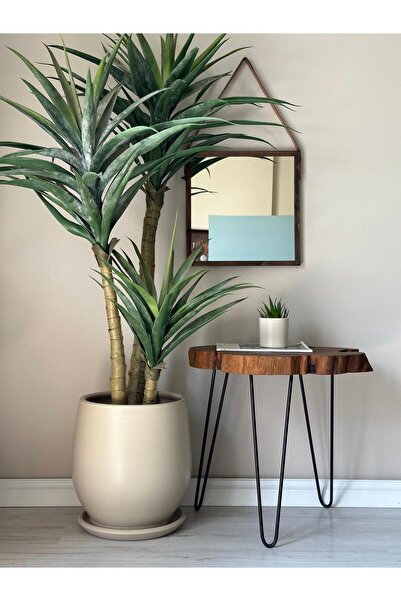 odka 50litre Büyük Boy Saksı Tabaklı Armut Taş Yükseklik:43cm Çap:27cm